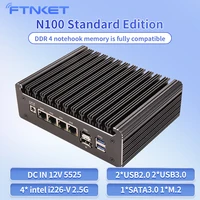 Alder Lake N100 Soft Router DDR4 8 Go 256 Go NVMe SSD 4 * i226 2.5G LAN Mini PC trône fouet pare-feu appareil ESghts AES-NI 2