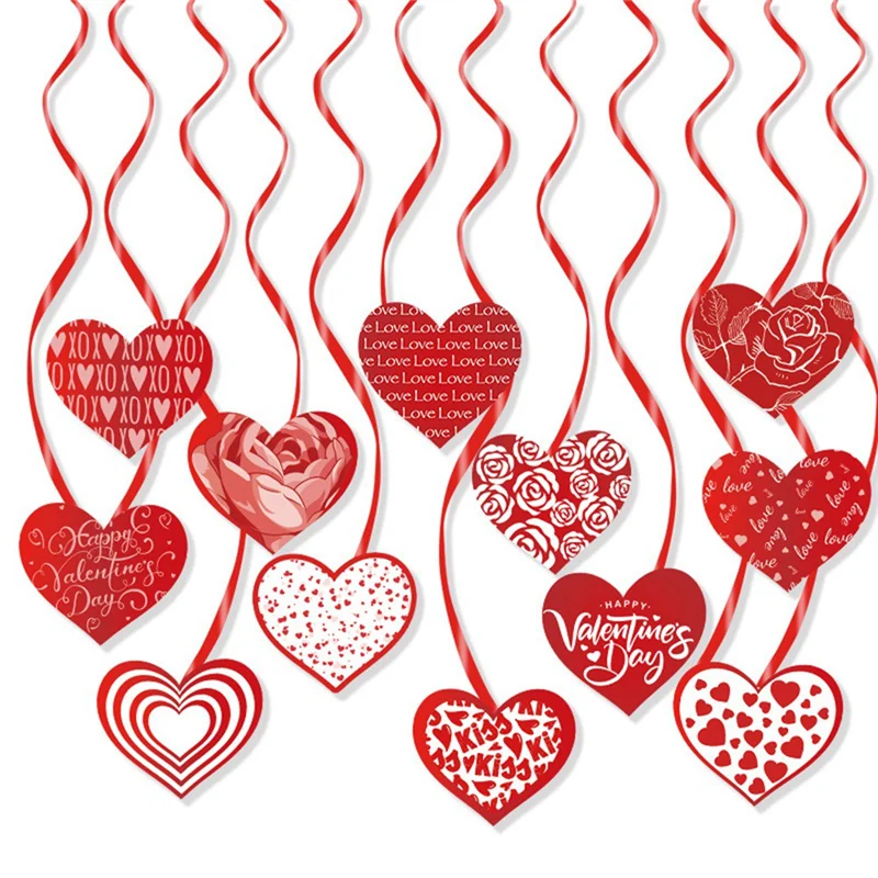 Valentine's Day Spiral Charms Valentine's Day Creative Heart Party Charms Durable Easy To Use