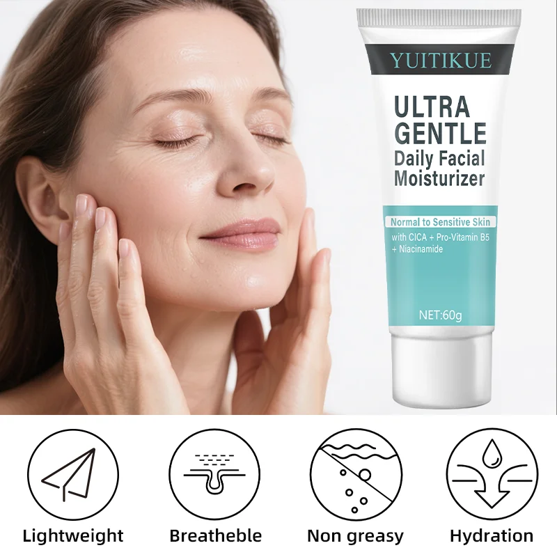 YUITIKUE Ultra Gentle Daily Facial Moisturizer for Normal to Sensitive Skin with Chamomile Vitamin B5 And Niacinamide