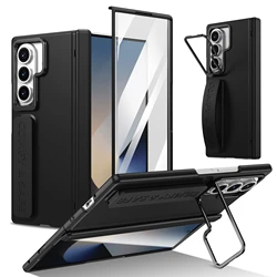 Wristband Magnetic Hinge Case with Alloy Lens Holder and Screen Protector Cover - Galaxy Z Fold5 (2)