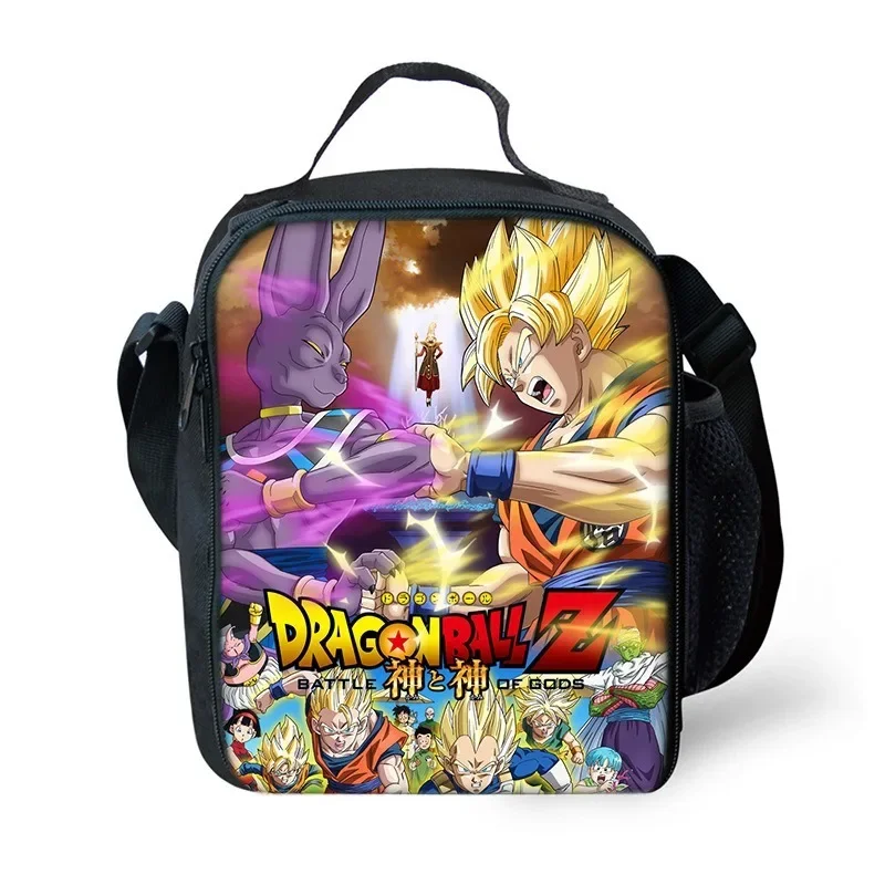 Dragon Ball Super Son Goku Student Lunch Bags Cartoon Printing Insulated Bento Bags Portable Thermal Bag Ice Pack Aluminum Foil Cartoon Lunch Bags
