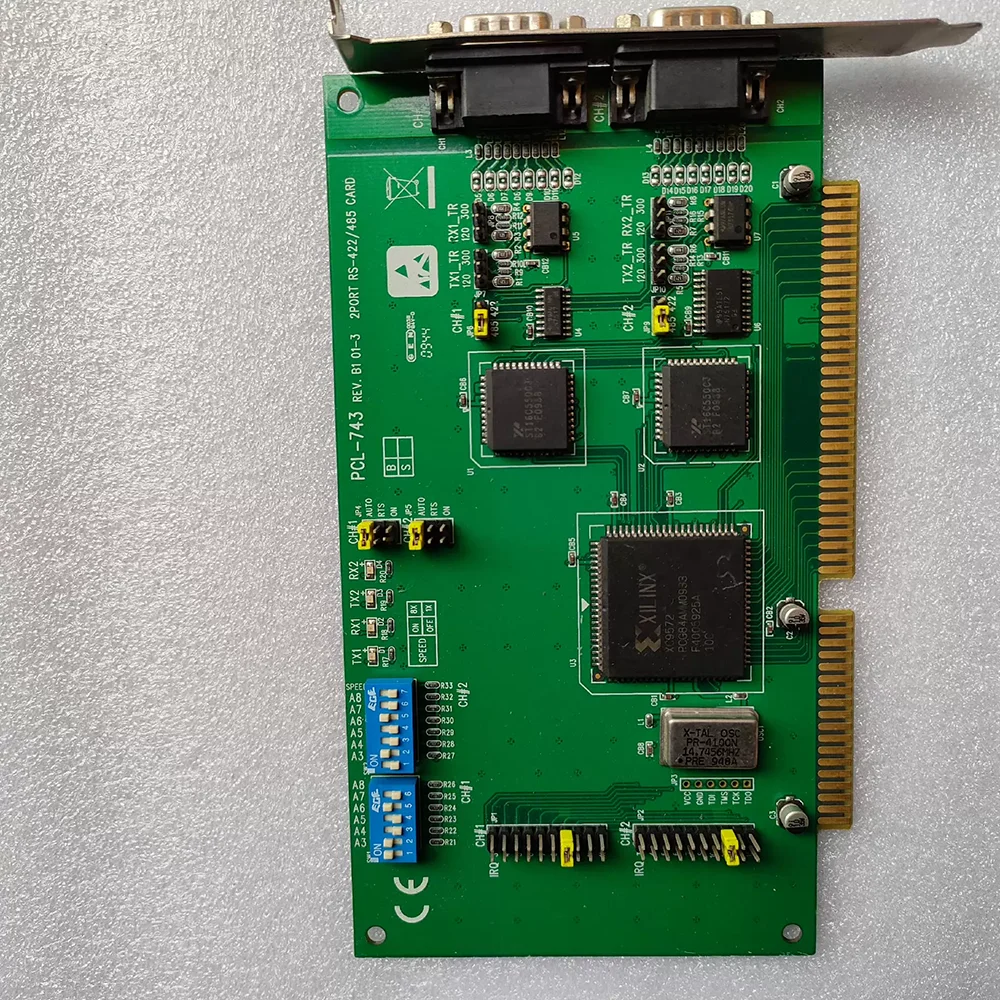 어드밴텍 PCL-743 REV.B1 01-3 2포트 RS422/485 카드용 통신 카드