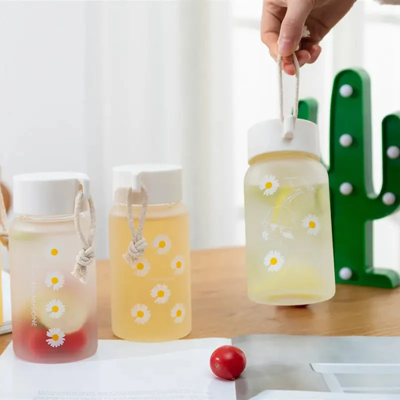 500ml Plastic Water Bottle Fruit Juice Water Cup Leak Outdoor Bottle Portable Hiking Water Bottles With Strap Travel Camping Cup