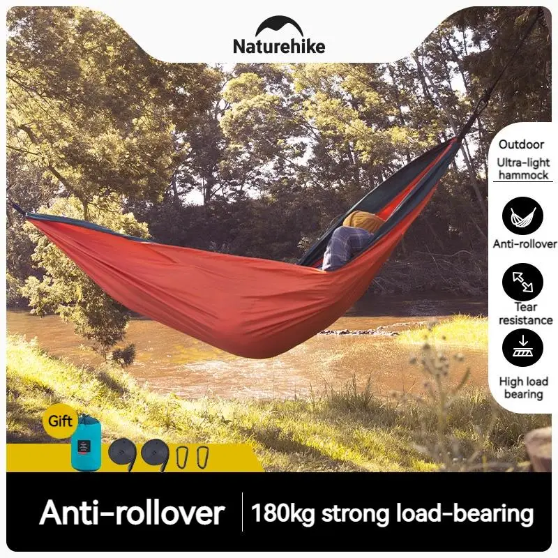 Naturehike Swing Hammock Outdoor Garden Camping Hiking Forest Hanging Bed for 1-2 Person Portable Ultralight Hanging Hammock