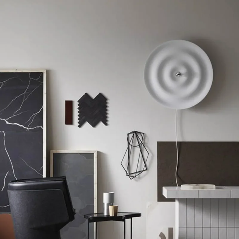 

Современная Минималистичная прикроватная настенная лампа, круговая волна, художественный дизайн, гостиная, спальня, коридор, декоративное освещение, настенная лампа