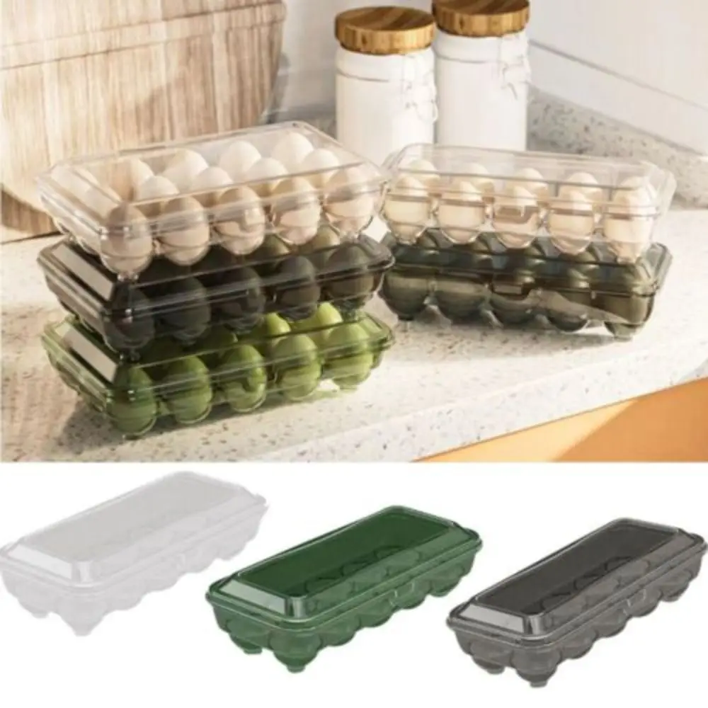 Egg Box 10/15 Grids Egg Holder Container for Outdoor Camping Picnic Eggs Box Case Anti-fall Storage Kitchen Organizer