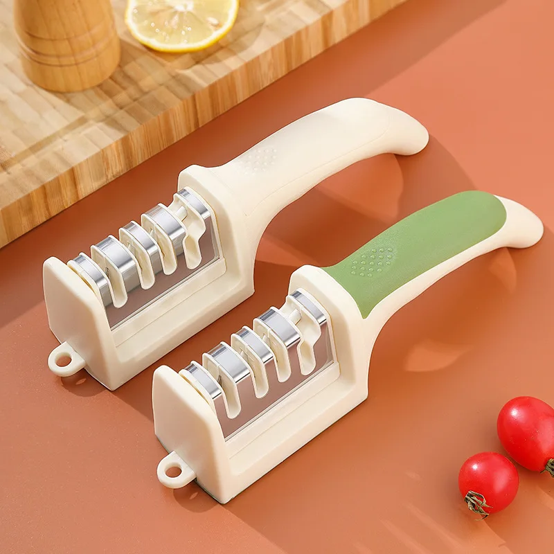Knife Sharpener Handheld Multi-function 4 or 3 Stages Quick Sharpening Tool Non-slip Base Kitchen Knives Accessories Gadget knife sharpener,kitchen knife sharpener