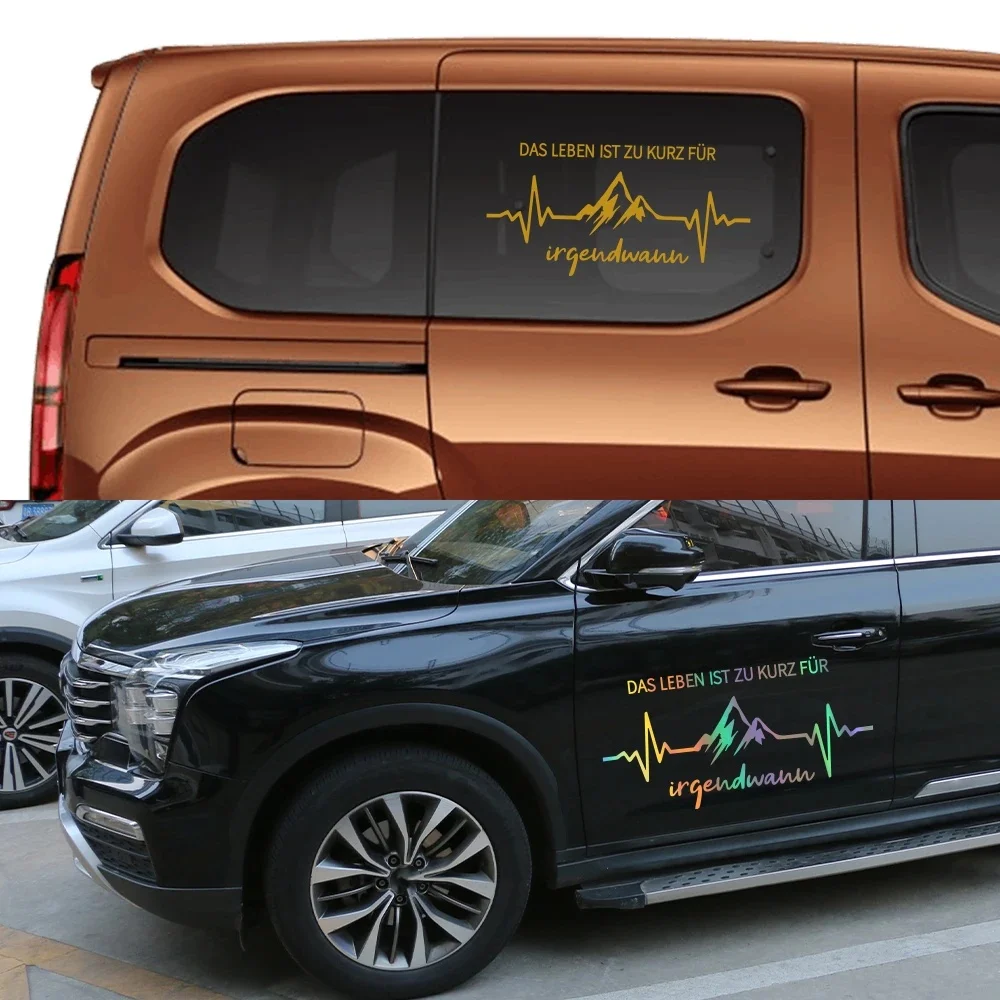 Van Side Stickers Car Camper Life is To Short Decal Vinyl Decoration Truck Campers RV Bus Caravan Body Accessories Car Sticker
