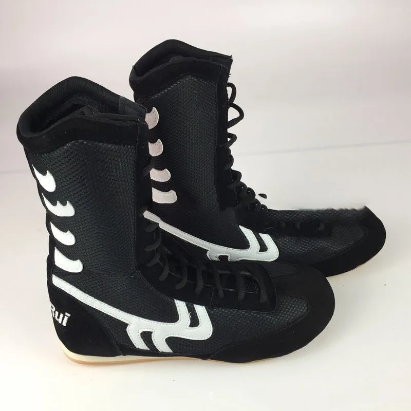 Authentic Men's Wrestling Shoes Oxfords Outsole Lace-up Boots Sneakers Training Shoes Professional Boxing Unisex