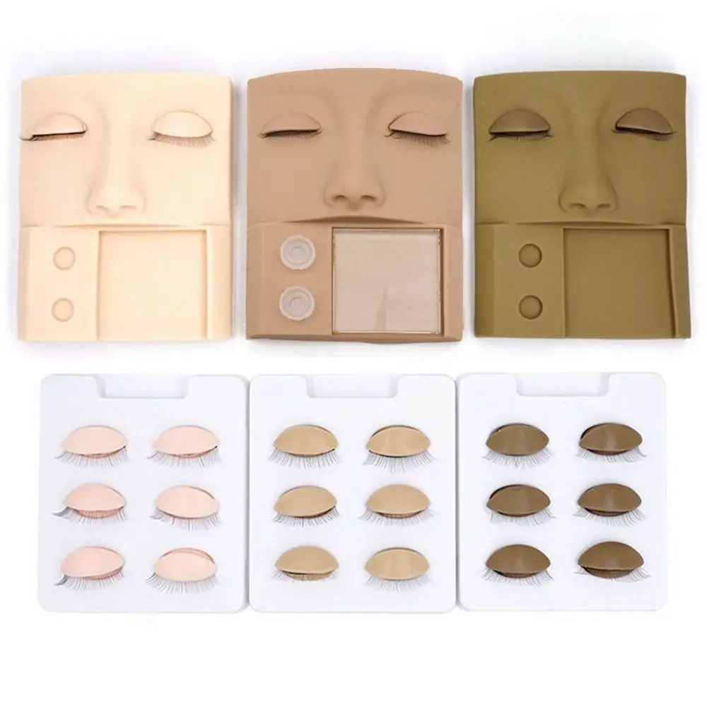 

New Silicone Head Training Mannequin with Removable Eyes Practice Head Model For Eyelash Extension Training Mannequin Head