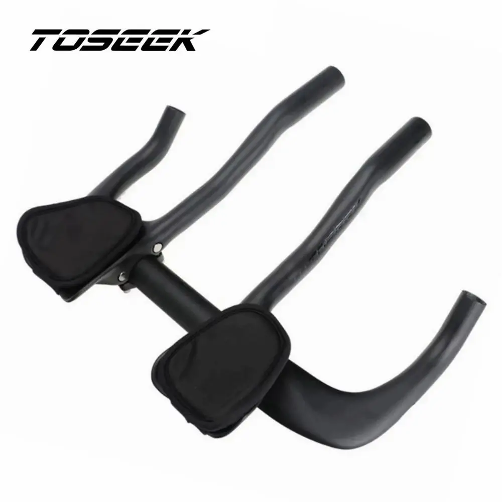 

TOSEEK Matte Black Full Carbon Triathlon Time Trial Handlebar Rest Bar Sets For Road Bike