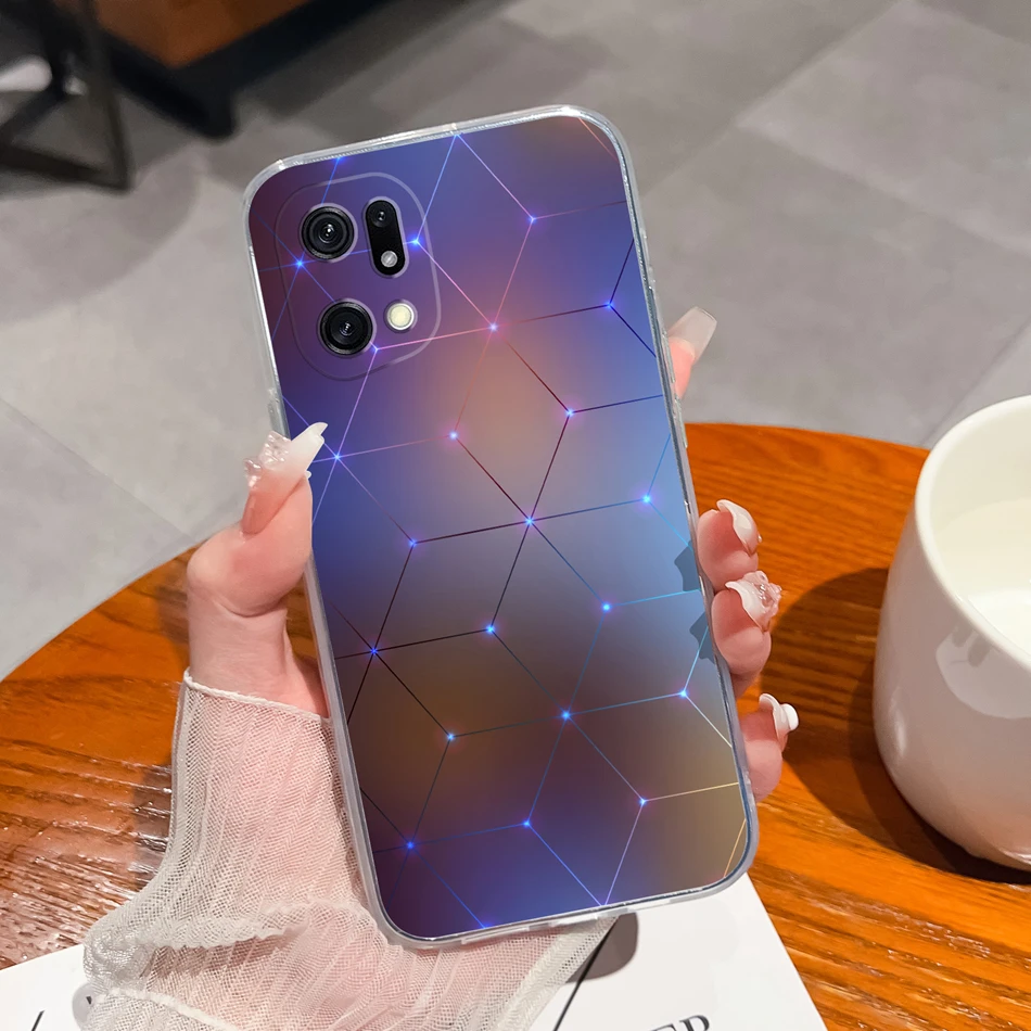 New Design Soft Clear Slim TPU Silicone Anti-Drop Phone Case for Oppo Find X5 Pro Lite