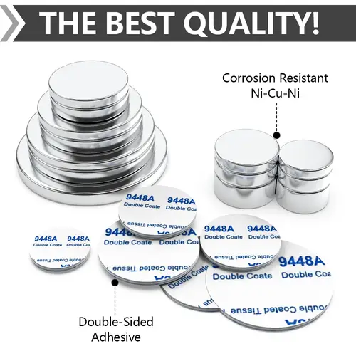 Super Powerful Magnet Neodymium With double-sided adhesive Magnet Round NdfeB N35 Strong Permanent Magnetic imanes Refrigerator - Image 4