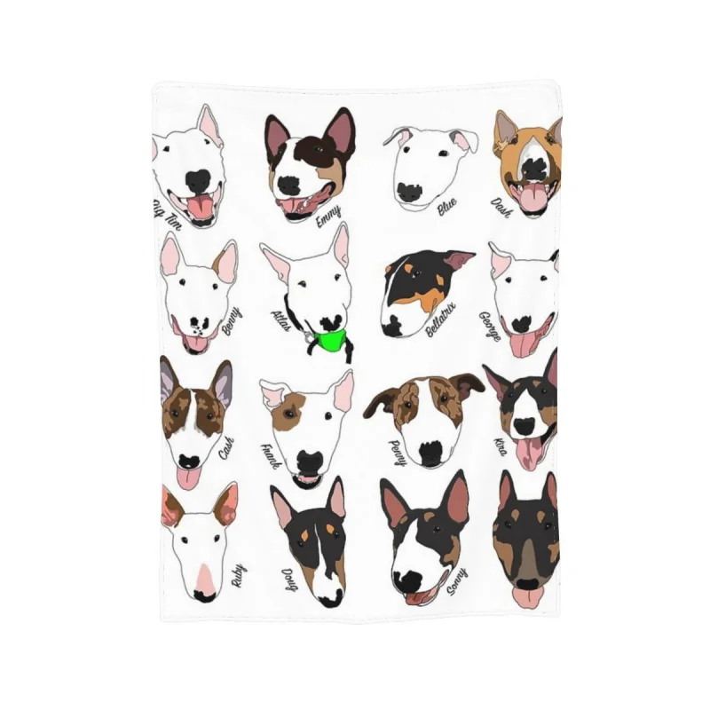 

Glasgow Bull Terrier Club Blanket Soft Warm Flannel Throw Blanket Cover for Bed Living room Picnic Travel Home Couch