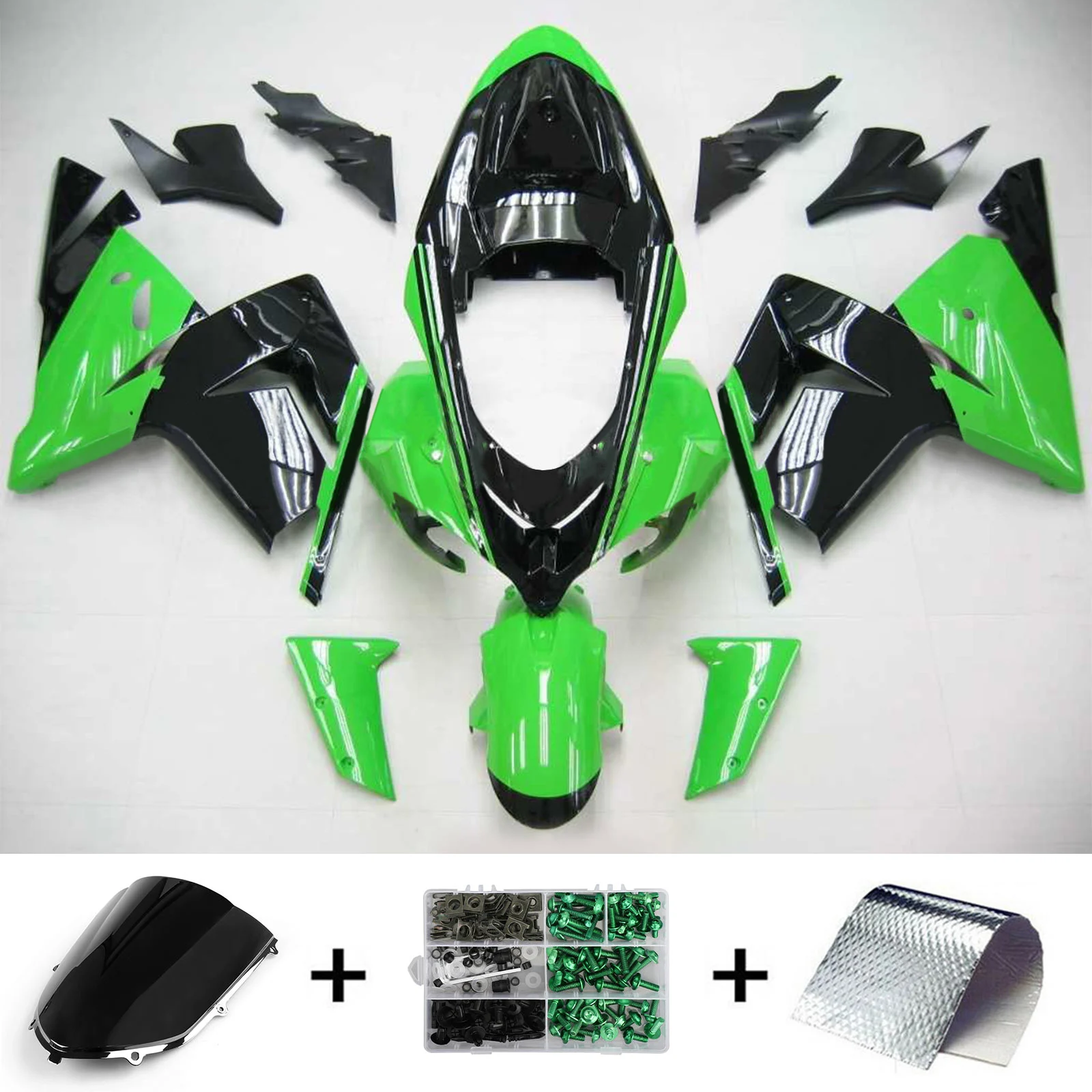 

Topteng инъекция обтекатель КУЗОВ комплект из АБС-пластика для Kawasaki ZX10R 2004 2005 ZX-10R