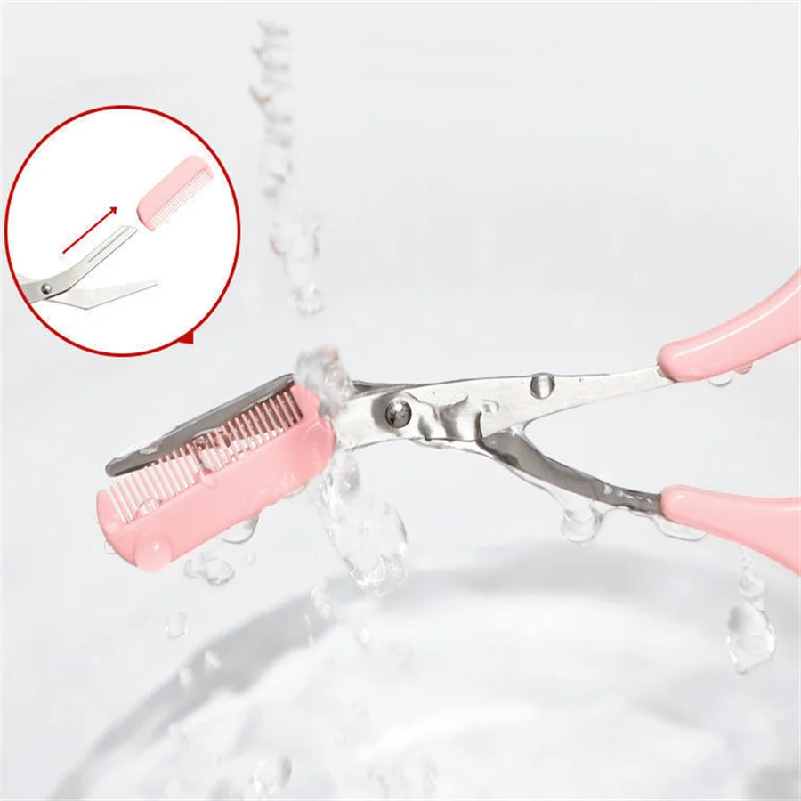 Eyebrow Trimmer with Eyebrow Comb Trimmer Small Eyebrow Trimmer Beauty Scissors Beginner Beauty Scissors 3