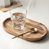Mini Solid Wood Dessert Plate Japanese Style Serving Tray for Jewellery Key Saucer Trays Fruit Plate Storage Pallet Kitchen Deco 2