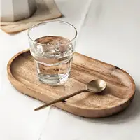 Mini Solid Wood Dessert Plate Japanese Style Serving Tray for Jewellery Key Saucer Trays Fruit Plate Storage Pallet Kitchen Deco 2