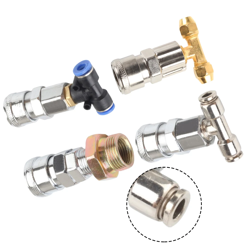 1PC Three-way Straight Through Joint Pneumatic Tank Connector Pneumatic Fitting For Trucks And Trailers Pneumatic Fitting Tools