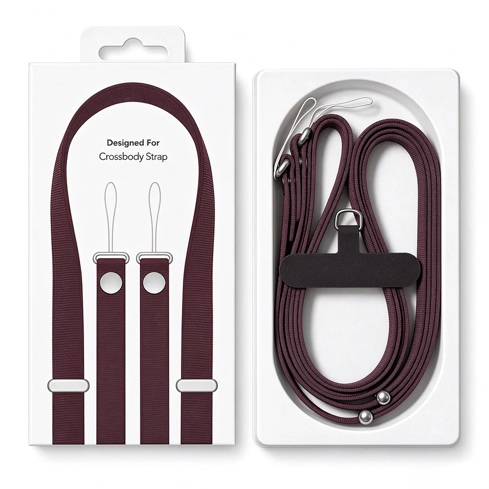 Magnetic Crossbody Strap Phone Case with Adjustable Neck Lanyard