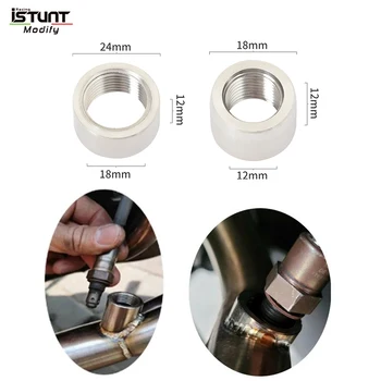 Fit for Most Moto Motocross Motorcycle Exhaust System Muffler O2 Oxygen Sensor M18-12 M12-12 Screw and Nut Plug and Play