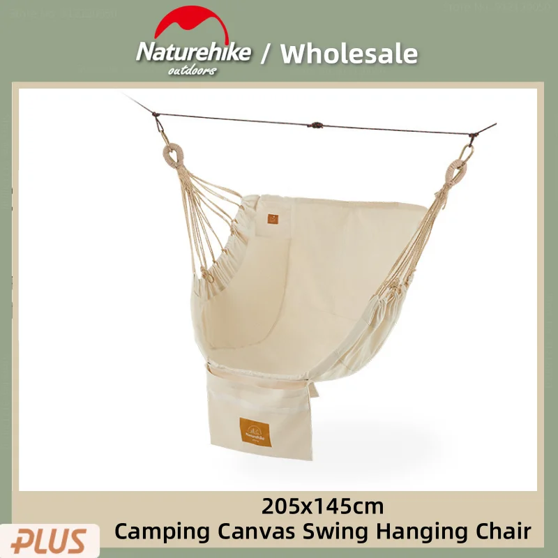 

Naturehike Outdoor Portable Leisure Hanging Chair Camping Waterproof Canvas Swing Hanging Chair Travel Swing Chair Bearing 150KG