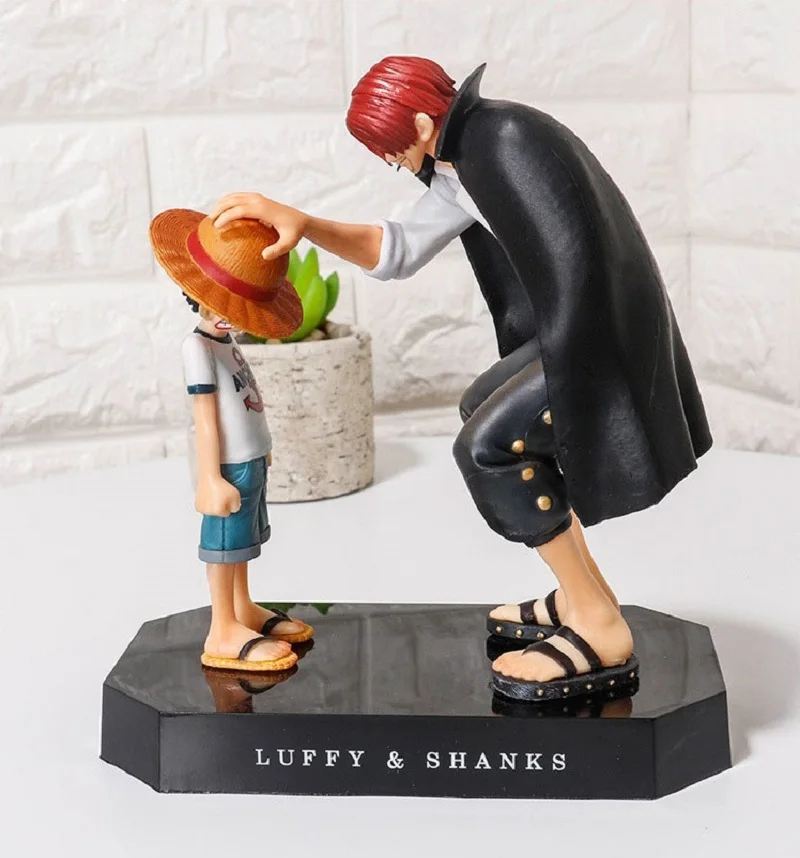 18Cm One Piece Anime Monkey D Rufy Figurine Toys Doll One Piece Rufy Shunks Pvc Action Figures Toy