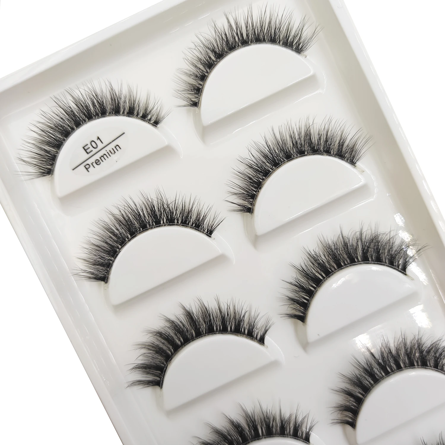5 Pairs invisible Eyelash 3D Natural Transparent Band Mink False
