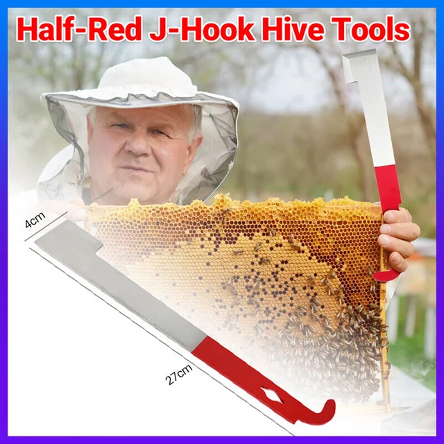 Méhészeti Szerszámok J Formájú Horog Méhész Szerszámkaparó Késkeret -Emelő És Kaparó Rozsdamentes Méhcsalók - Image 6