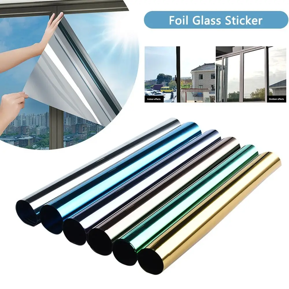Reflective Privacy Heat Insulation UV Blocking Foil Glass Sticker Home Decoration Window Film