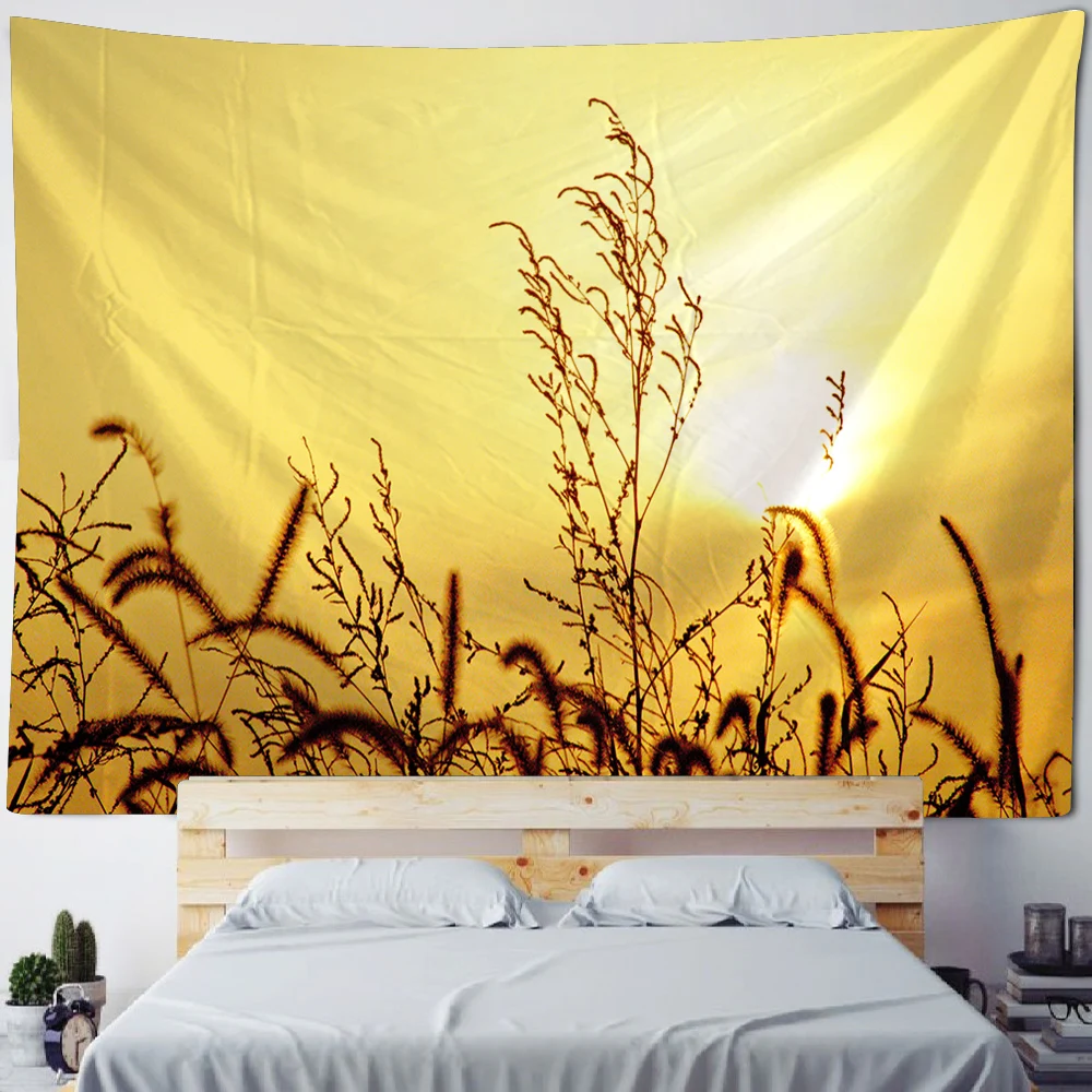

Lake Reed Sunshine Landscape Wall Tapestry Art Decoration Carpet Hanging Home Bedroom Living Room Decoration
