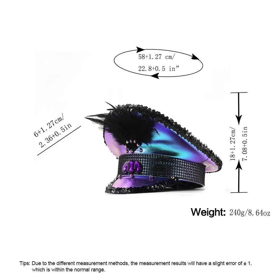 Fashion Women purple Bride Captain Hat Military Cap Sergeant Bridal Hat Hen Do Festival Birthday Part Luxury Rhinestone sailor hat women hats