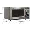Sharp R-21LCFS Medium-Duty Commercial Microwave Oven with Dial Timer, Stainless Steel, 1000-Watts, 120-Volts, One Size 3