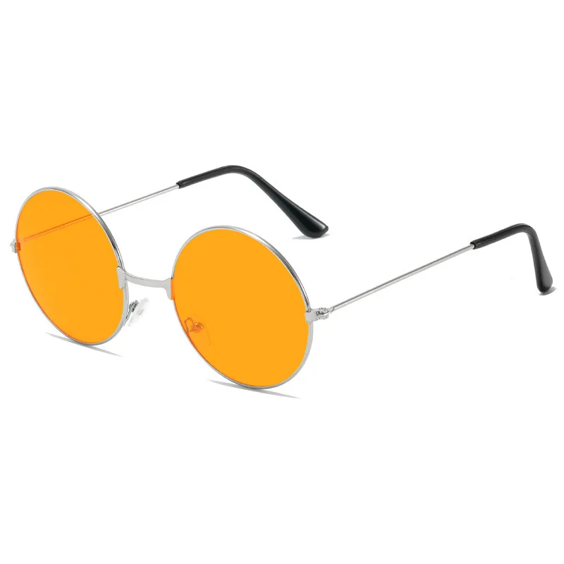 Retro Round Sunglasses For Women And Men Alloy Frame Designer_voghion.com