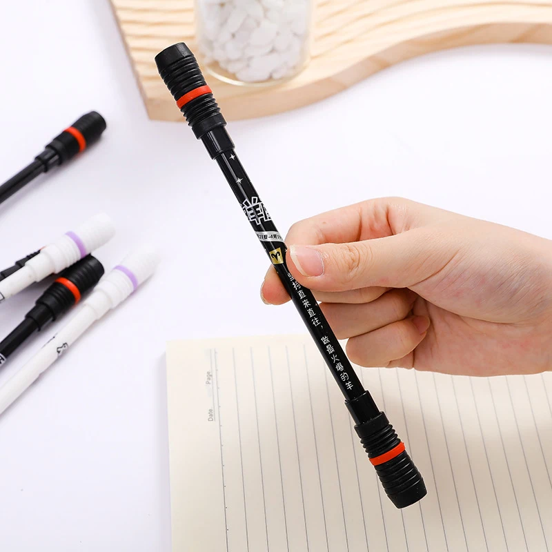 Multifunction Pen 1Pcs 19.5cm Creative Gel Pen Spinning Non Slip Coated Spinning Pen Anti-Skid Random Rolling Office Stationery Kids Toy