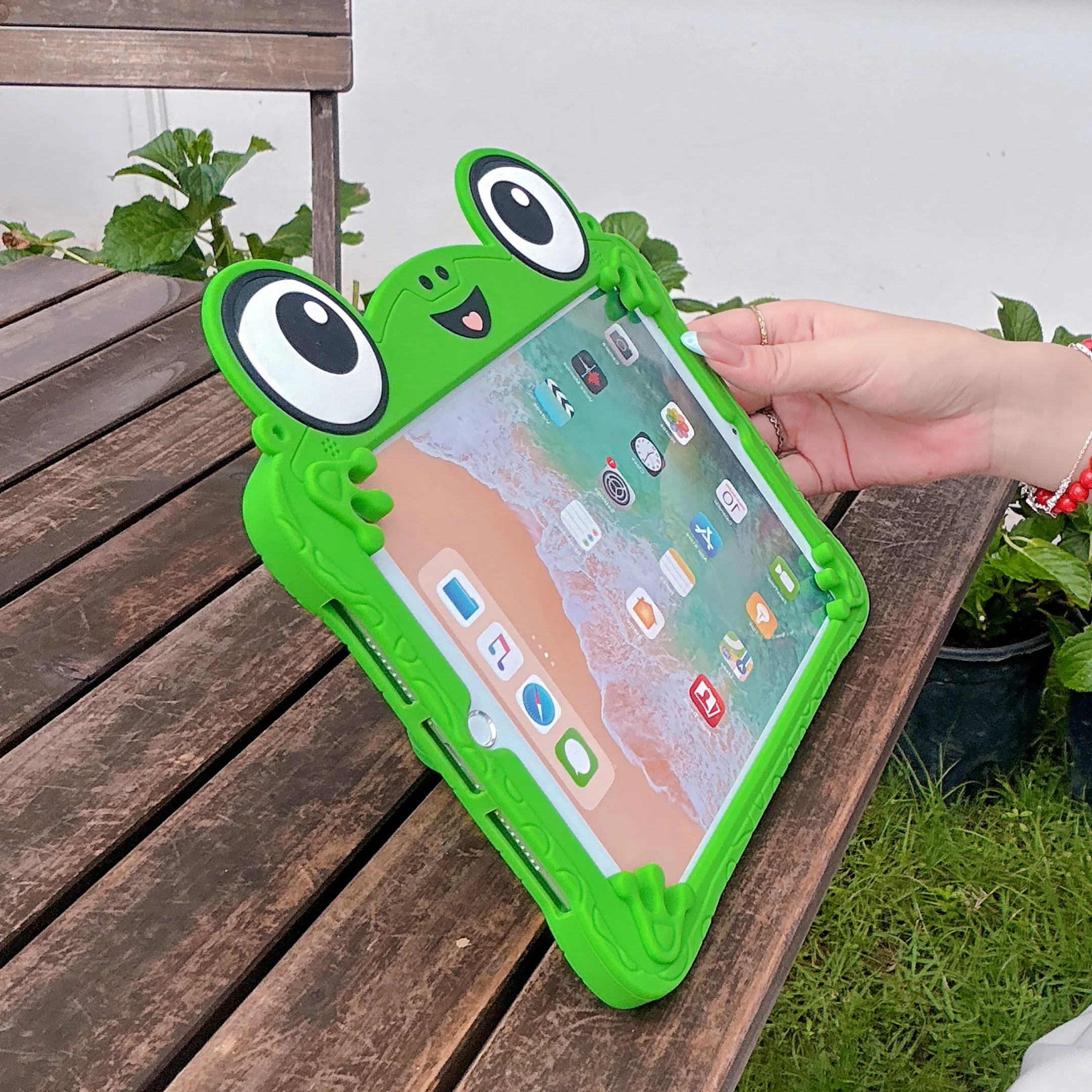 Cartoon Silicone Kids Stand Tablet Case