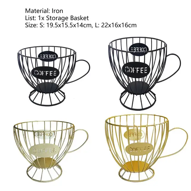 Kávé Hüvelyek Szervező Tároló Kosarak Üreges Vas K -Kupa Tartó Kapszula Sundries Doboz - Image 6