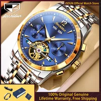 JSDUN 8738 Men Watch Luxury Original Multi functional Calendar Waterproof Watch New Hollow Men Fully Automatic Mechanical Watch