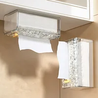 Glacial Tissue Box Wall-mounted Paper Box Household Kitchen Napkin Box Light Luxury Face Towel Storage Box 2