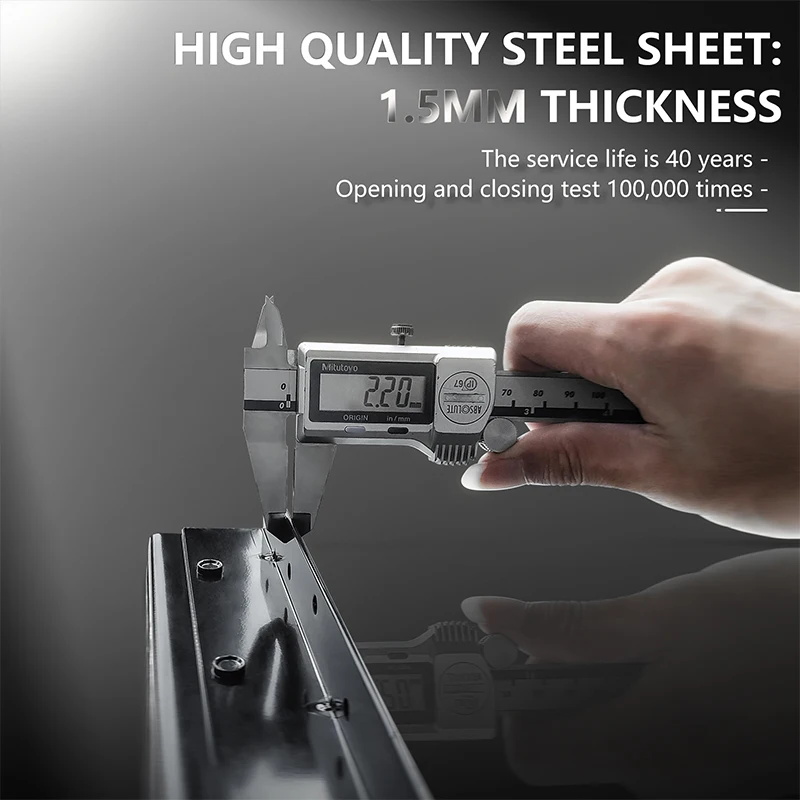 Undermount Heavy Duty Drawer Slides Rail 16 24 32 40 Inch 1 Pair