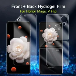 Hydrogel Film Screen Protector Set for Honor Magic V Flip - Front and Back Soft Protection (3 in 1)