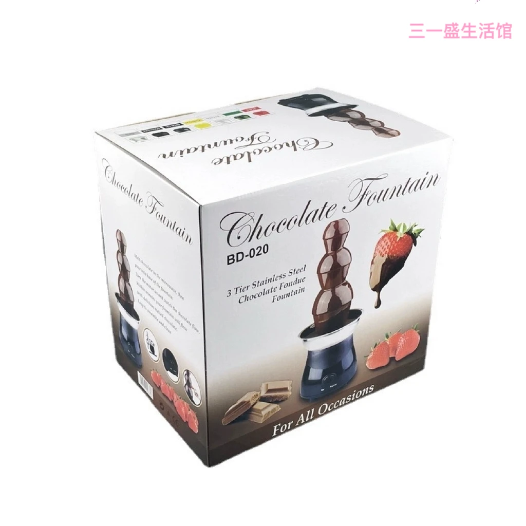 Stainless Steel 3Tier Chocolate Fountain, Commercial and Home Use for Parties and Events Quick Melt Appliance Easy Clean Device 4