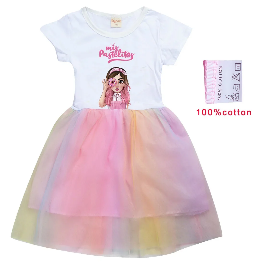 New Mis Pastelitos Baby Girls Dress Summer Kids Birthday Party Princess Dress Halloween Christmas Cosplay Costume