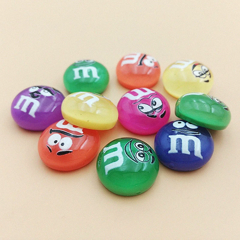 10Pieces Flat Back Resin Cabochon Cartoon DIY Flat Back Decorative Craft Embellishment Accessories For Bow:35mm