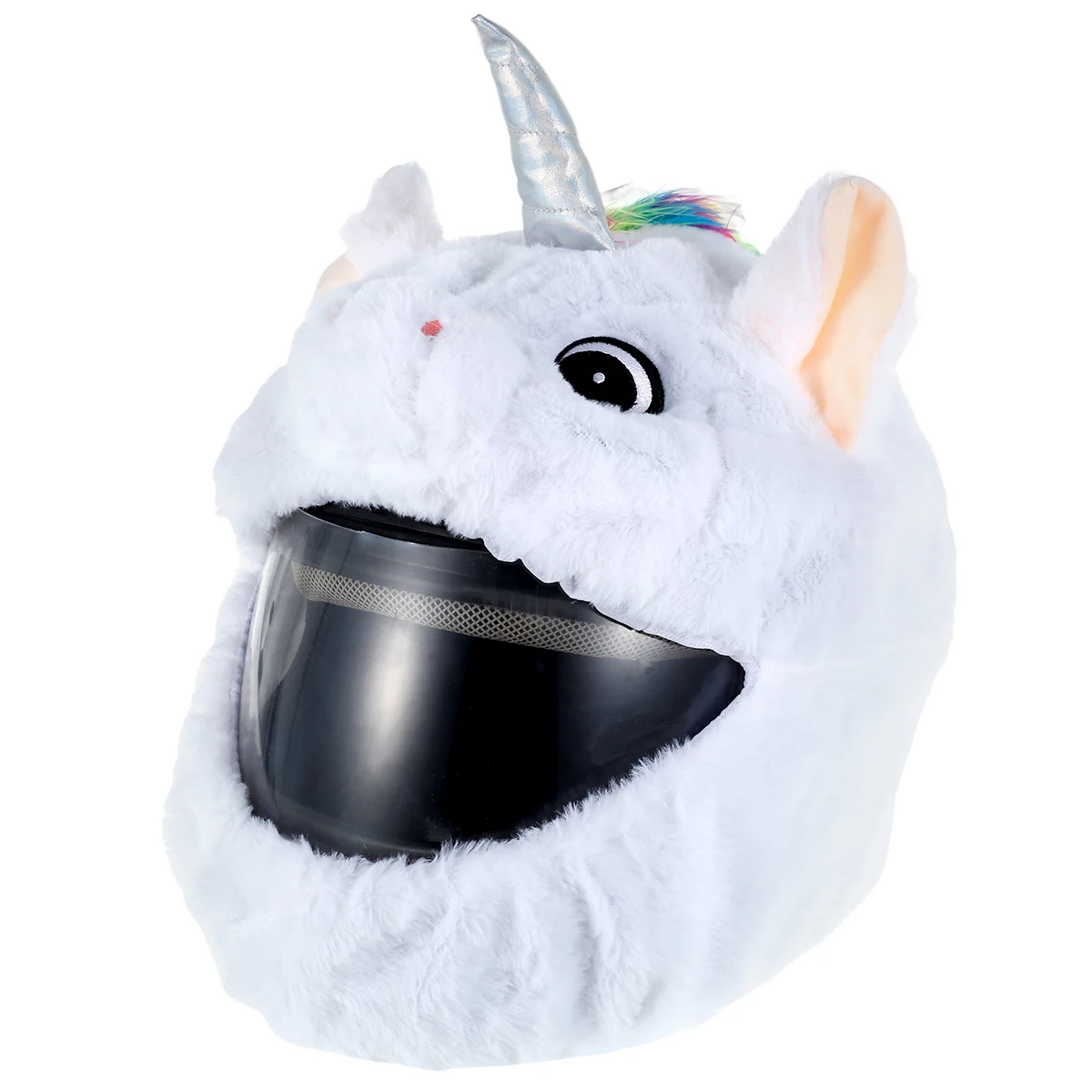 Housse pour casque moto Licorne peluche couvre Helmet unicorn