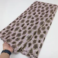 Sequence African Lace Fabric 5 Yards 2026 High Quality Sequin Nigerian Wedding Asoebi Lace Material Luxury Fabrics For Dress 4