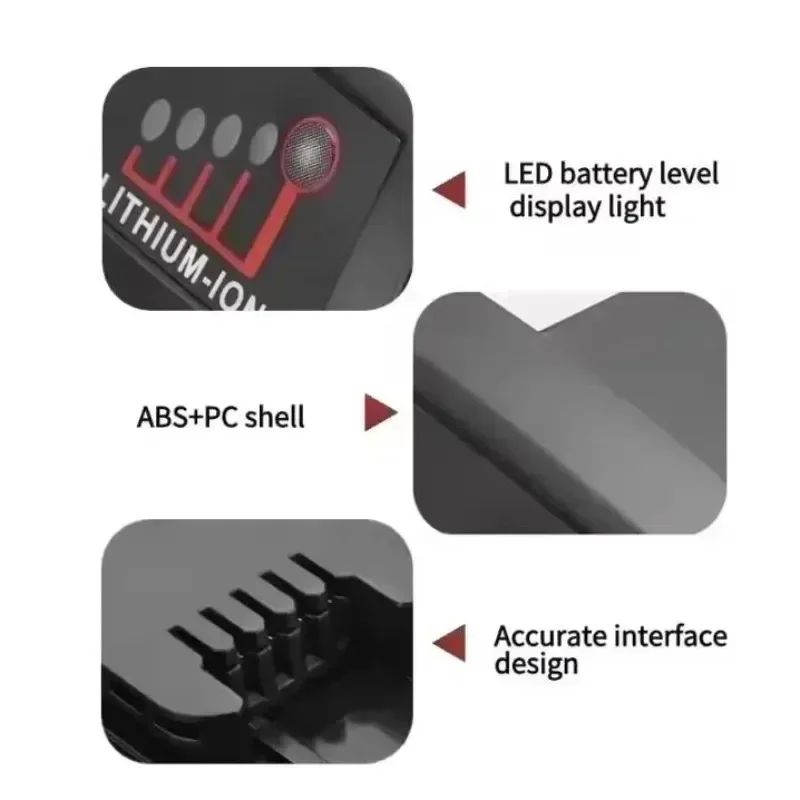 2025 New Original For Milwaukee M18 Power Tool Battery, Charger, BR, XC, 18V, 12000mAh M18B5, 48-11-1860, Built-in 21700 Battery 4