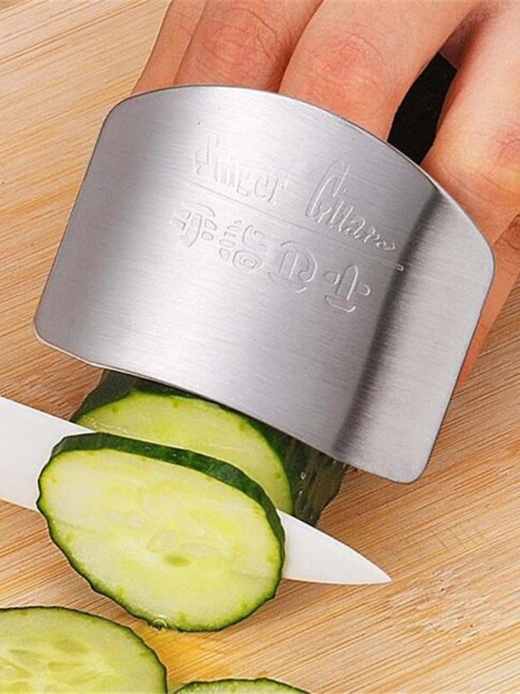 Stainless Steel Finger Guard Finger Hand Cut Hand Protector Knife Cut Finger Protection Tool Kitchen Cooking Knives Accessories