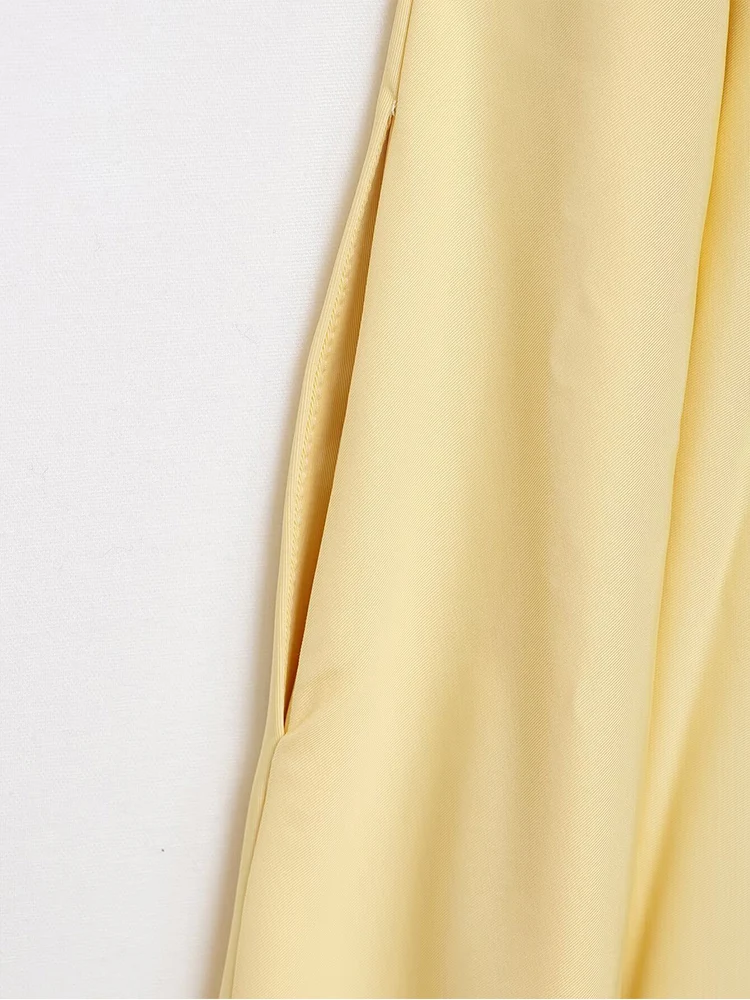 TFMLN Elegant Summer Women Solid Shirt Dress With Belt Fashion Sleeveless Casual Lapel Single Breasted A Line Midi Dress