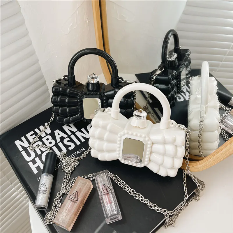 

2024 Summer New Bow Women's Bag Daily Style Lipstick Bag Fashionable Shoulder Crossbody Tote Handbag Bolsas Para Mujeres Purse